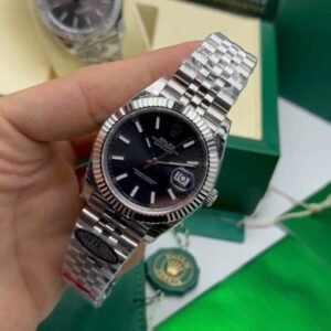ROLEX Datejust 40mm - SUPER CLONE - AÇO MOSTRADOR PRETO