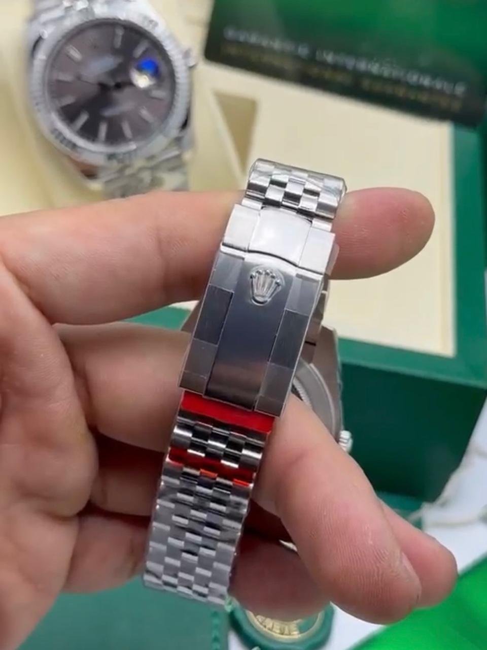 ROLEX Datejust 40mm - SUPER CLONE - AÇO MOSTRADOR PRETO - Imagem 5