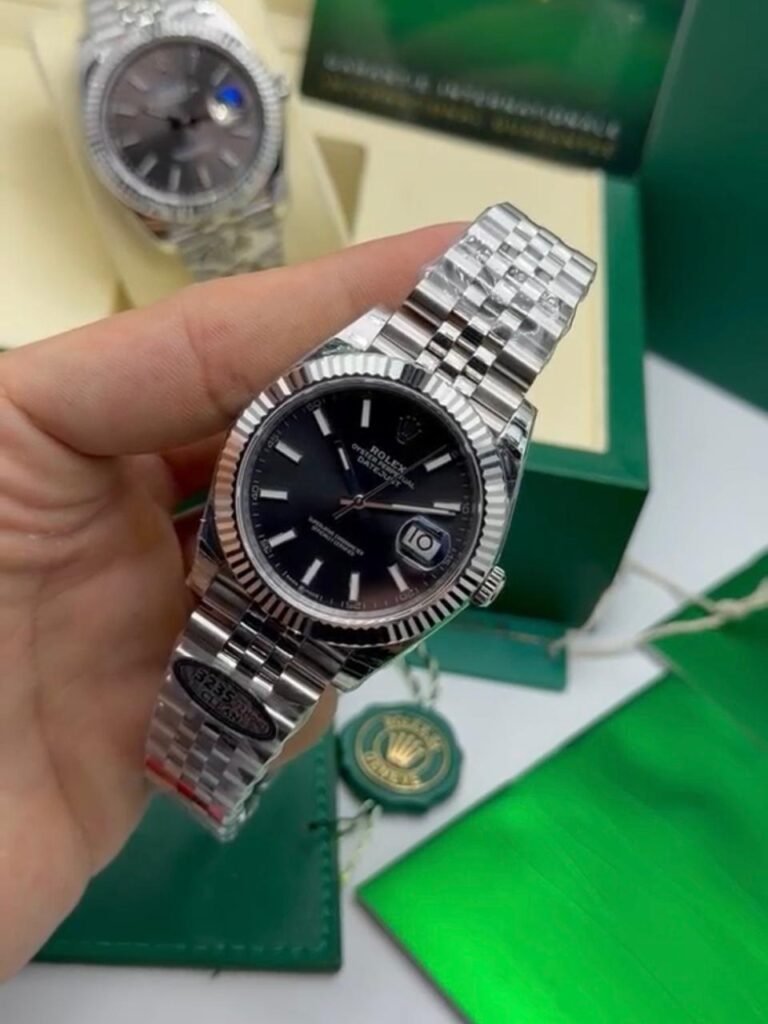 ROLEX Datejust 40mm - SUPER CLONE - AÇO MOSTRADOR PRETO