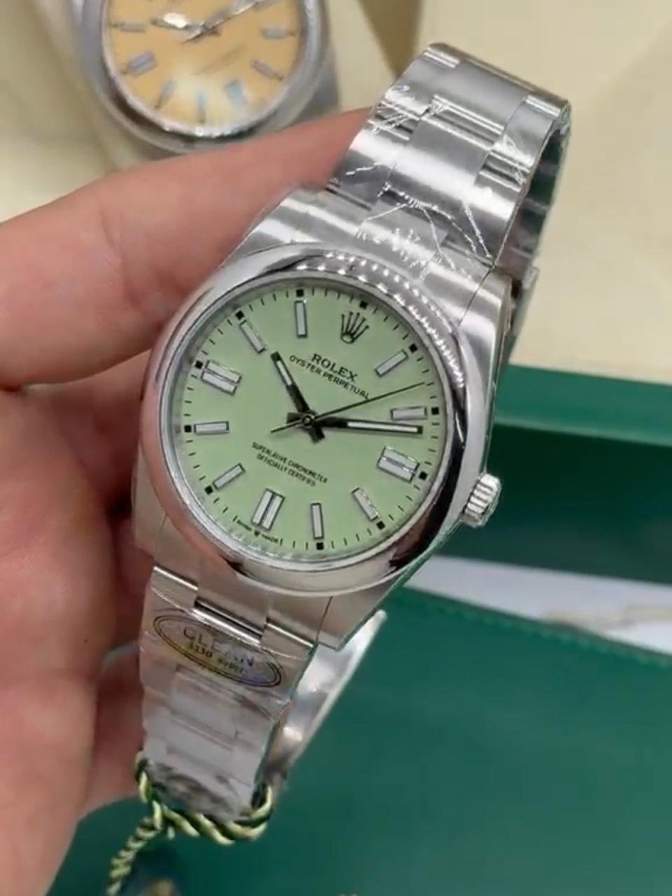 ROLEX Oyster Perpetual 40mm - SUPERCLONE - AÇO MOSTRADOR PISTACHE - Imagem 3