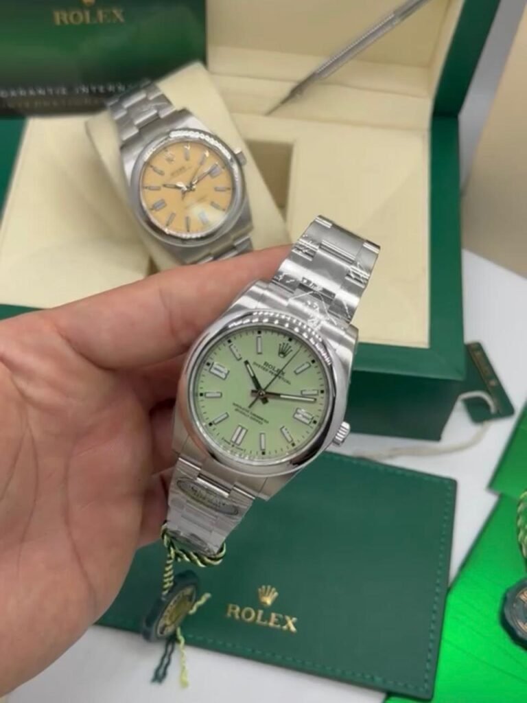 ROLEX Oyster Perpetual 40mm - SUPERCLONE - AÇO MOSTRADOR PISTACHE