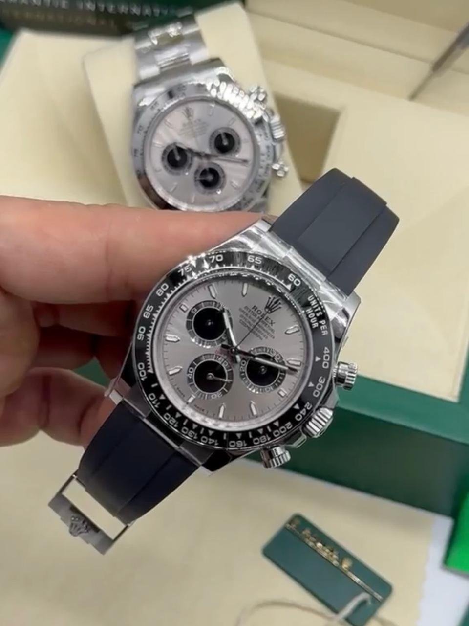ROLEX Daytona 40mm - SUPER CLONE - AÇO MOSTRADOR CINZA - Imagem 2
