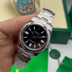 ROLEX Oyster Perpetual 36mm - SUPER CLONE - AÇO MOSTRADOR PRETO