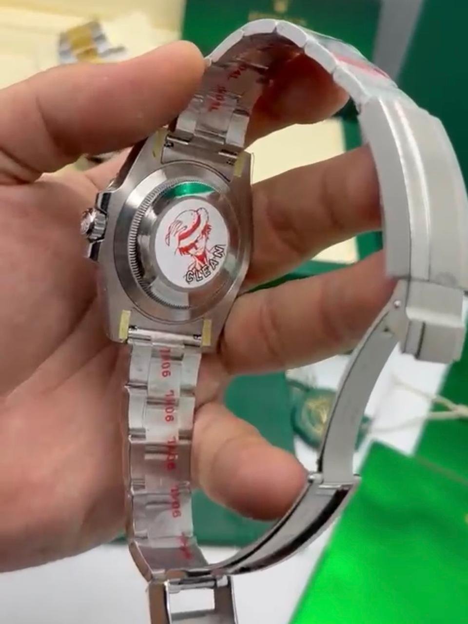 ROLEX Submariner 40mm - SUPER CLONE - AÇO MOSTRADOR VERDE (HULK) - Imagem 4