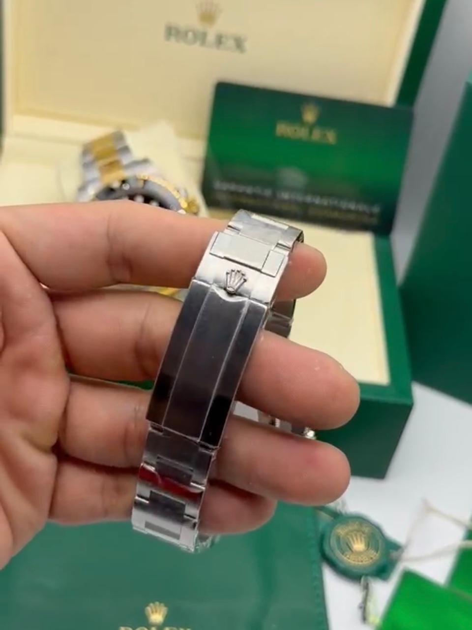 ROLEX Submariner 40mm - SUPER CLONE - AÇO MOSTRADOR VERDE (HULK) - Imagem 5