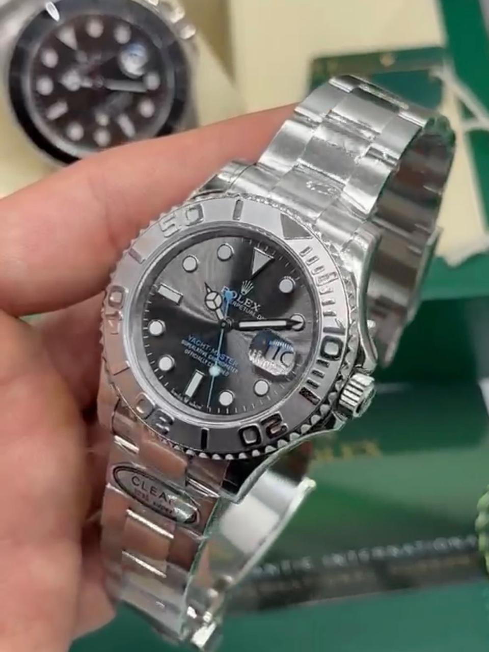 ROLEX Yacht Master - 40mm - SUPER CLONE - AÇO MOSTRADOR CINZA - Imagem 2