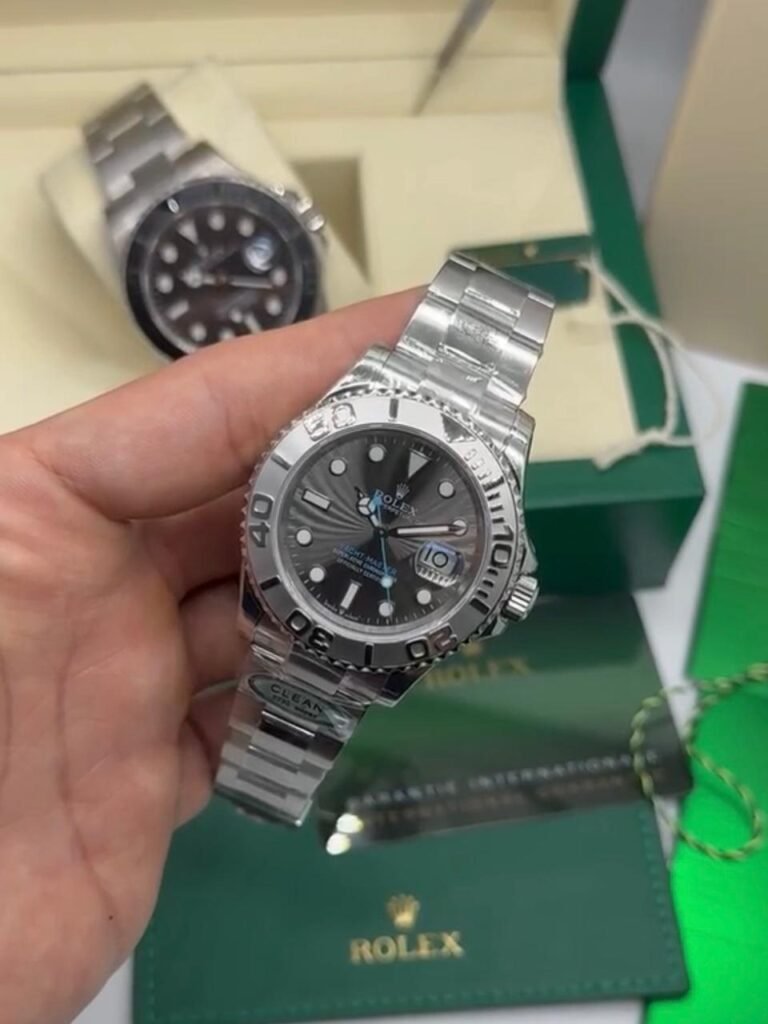 ROLEX Yacht Master - 40mm - SUPER CLONE - AÇO MOSTRADOR CINZA