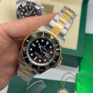 ROLEX Sea-Dweller 43mm - SUPER CLONE - AÇO COM DOURADO MOSTRADOR PRETO