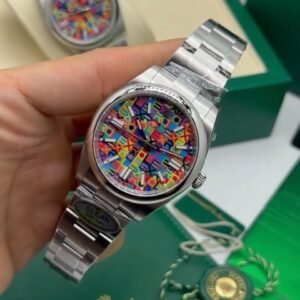 ROLEX Oyster Perpetual 39mm - SUPER CLONE - AÇO MOSTRADOR COLORS