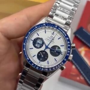 Omega Speedmaster Snoopy Aniversário de 50 anos 39mm - SUPER CLONE - Aço Mostrador Branco