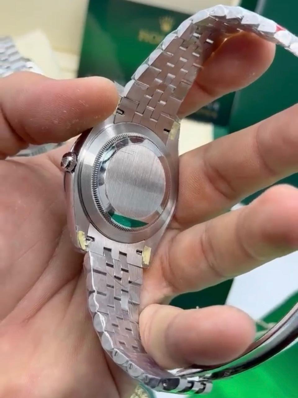ROLEX Datejust 40mm - SUPER CLONE AÇO MOSTRADOR VERDE - Imagem 4