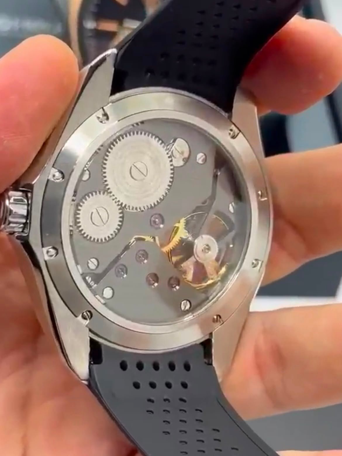 TAG Heuer Carrera Pendulum 48mm - AÇO MOSTRADOR BRANCO - SILICONE - Imagem 3