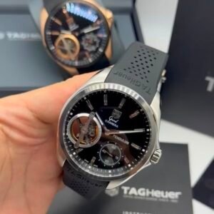 TAG Heuer Carrera Pendulum 48mm - AÇO MOSTRADOR PRETO - SILICONE