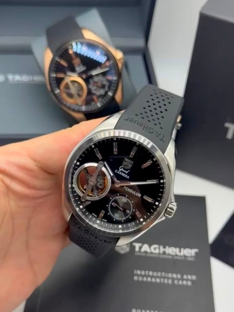 TAG Heuer Carrera Pendulum 48mm - AÇO MOSTRADOR PRETO - SILICONE