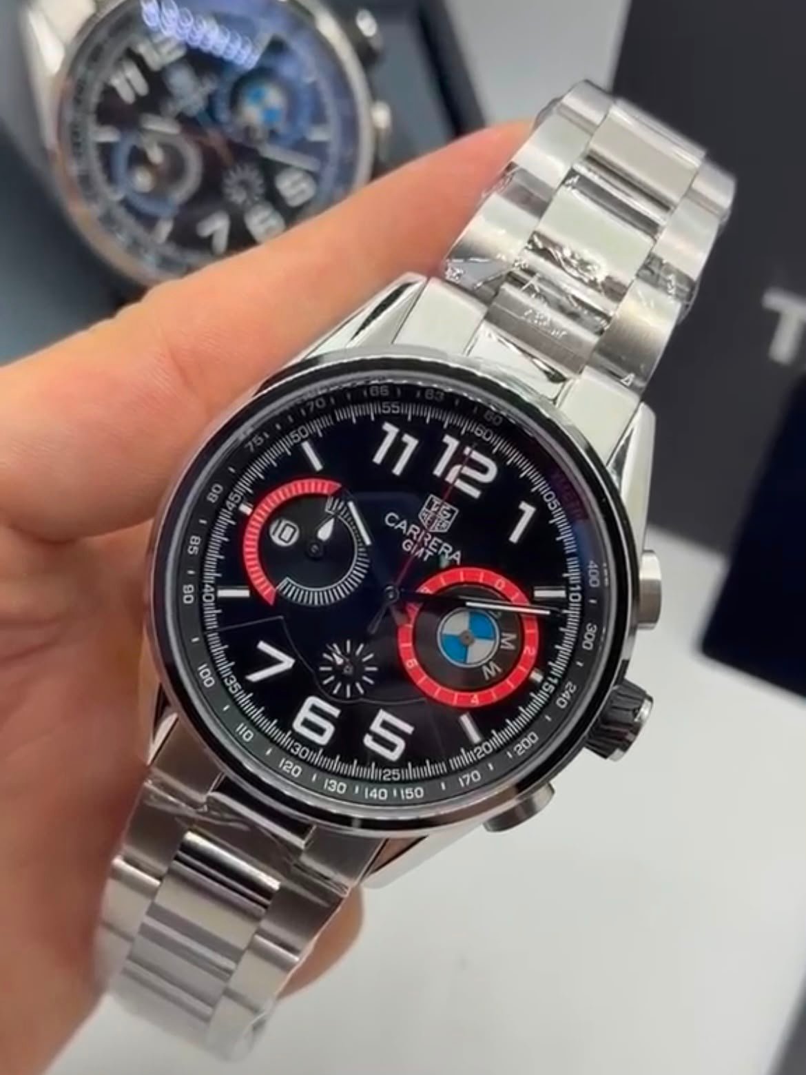 TAG Heuer Carrera BMW 42mm - AÇO MOSTRADOR PRETO - Imagem 2