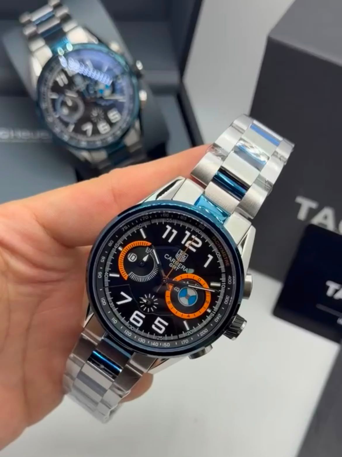 TAG Heuer Carrera BMW 42mm - AÇO MOSTRADOR PRETO
