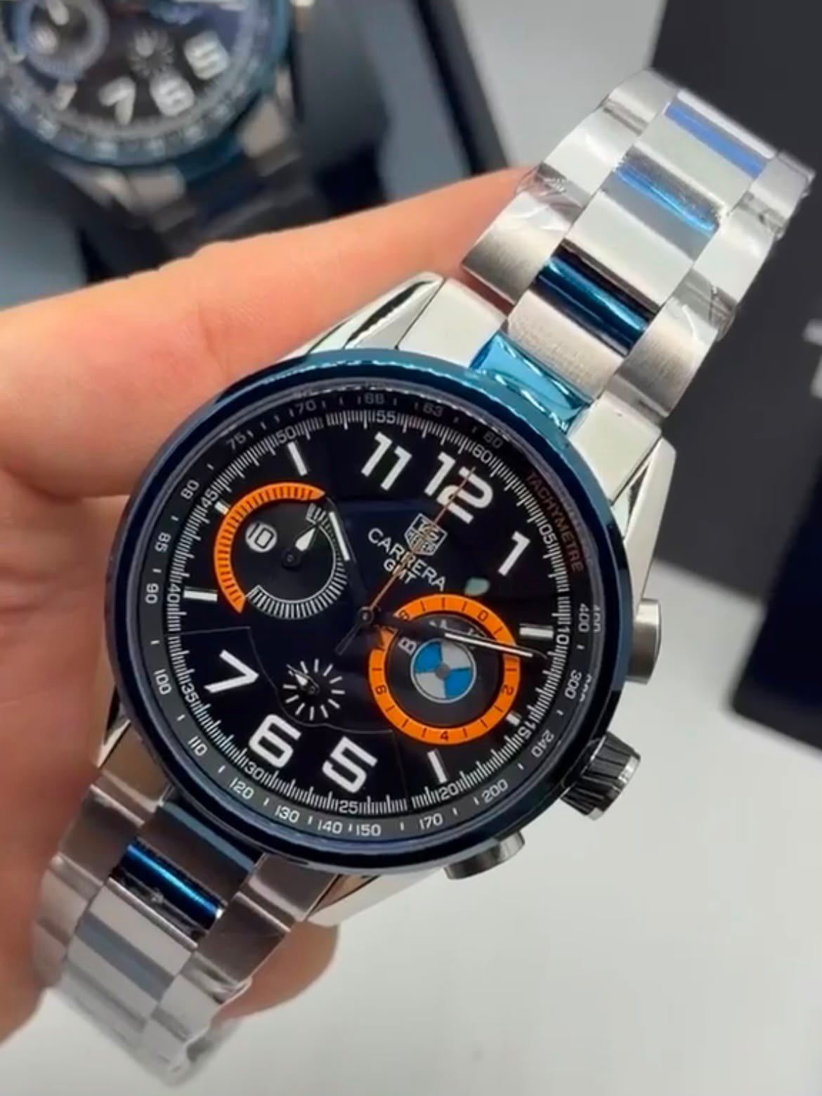 TAG Heuer Carrera BMW 42mm - AÇO MOSTRADOR PRETO - Imagem 4