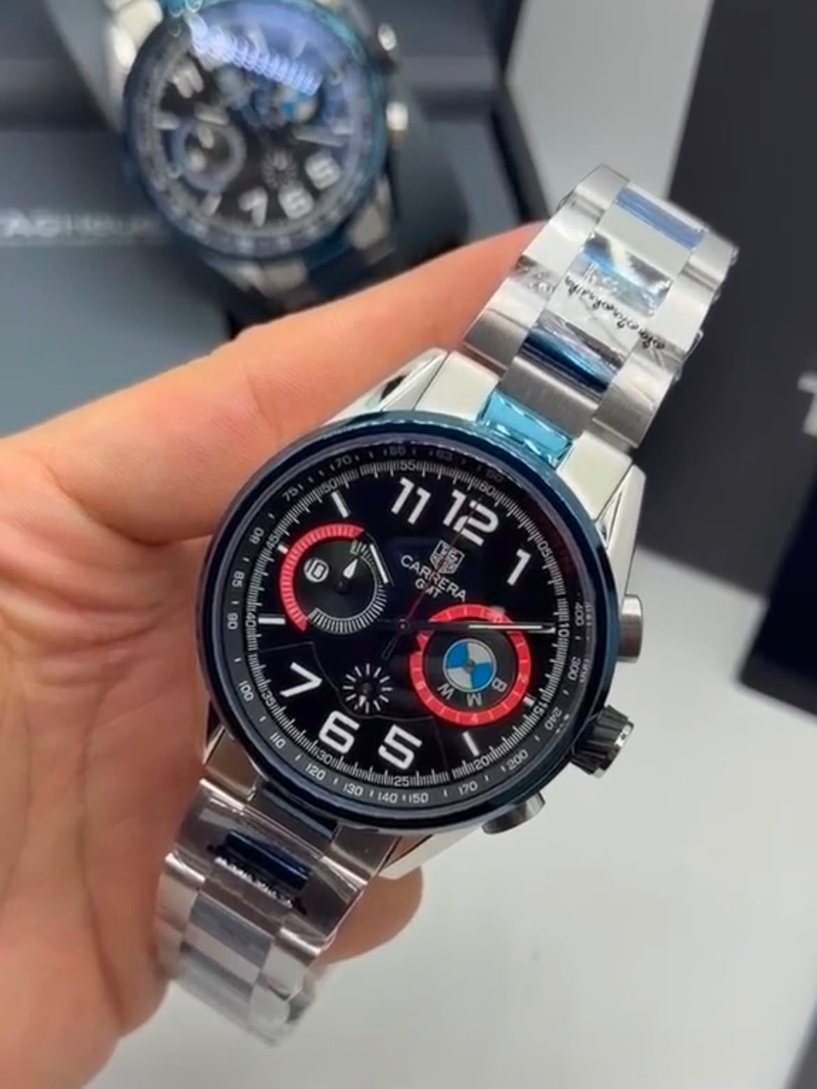 TAG Heuer Carrera BMW 42mm - AÇO MOSTRADOR PRETO