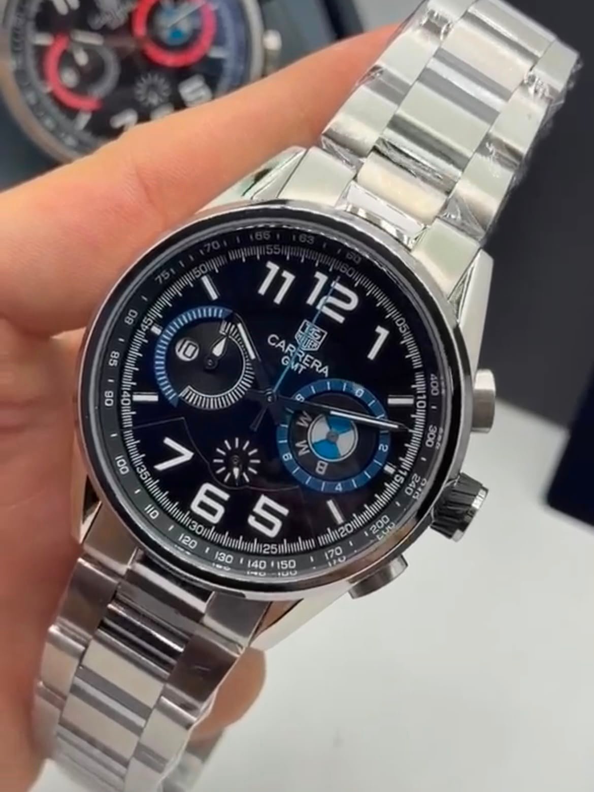 TAG Heuer Carrera BMW 42mm - AÇO MOSTRADOR PRETO - Imagem 4