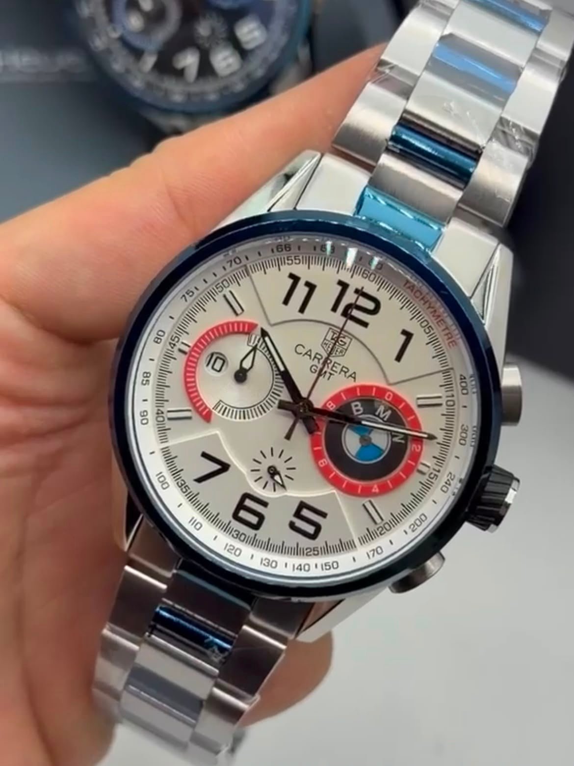 TAG Heuer Carrera BMW 42mm - AÇO MOSTRADOR BRANCO - Imagem 2