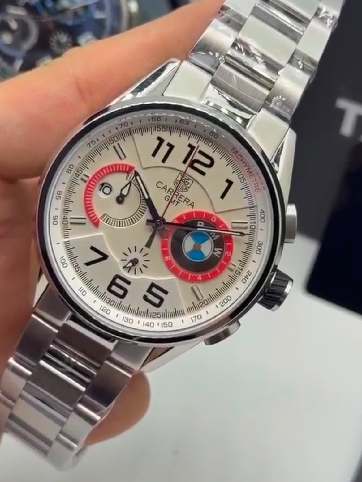 TAG Heuer Carrera BMW 42mm - AÇO MOSTRADOR BRANCO - Imagem 2