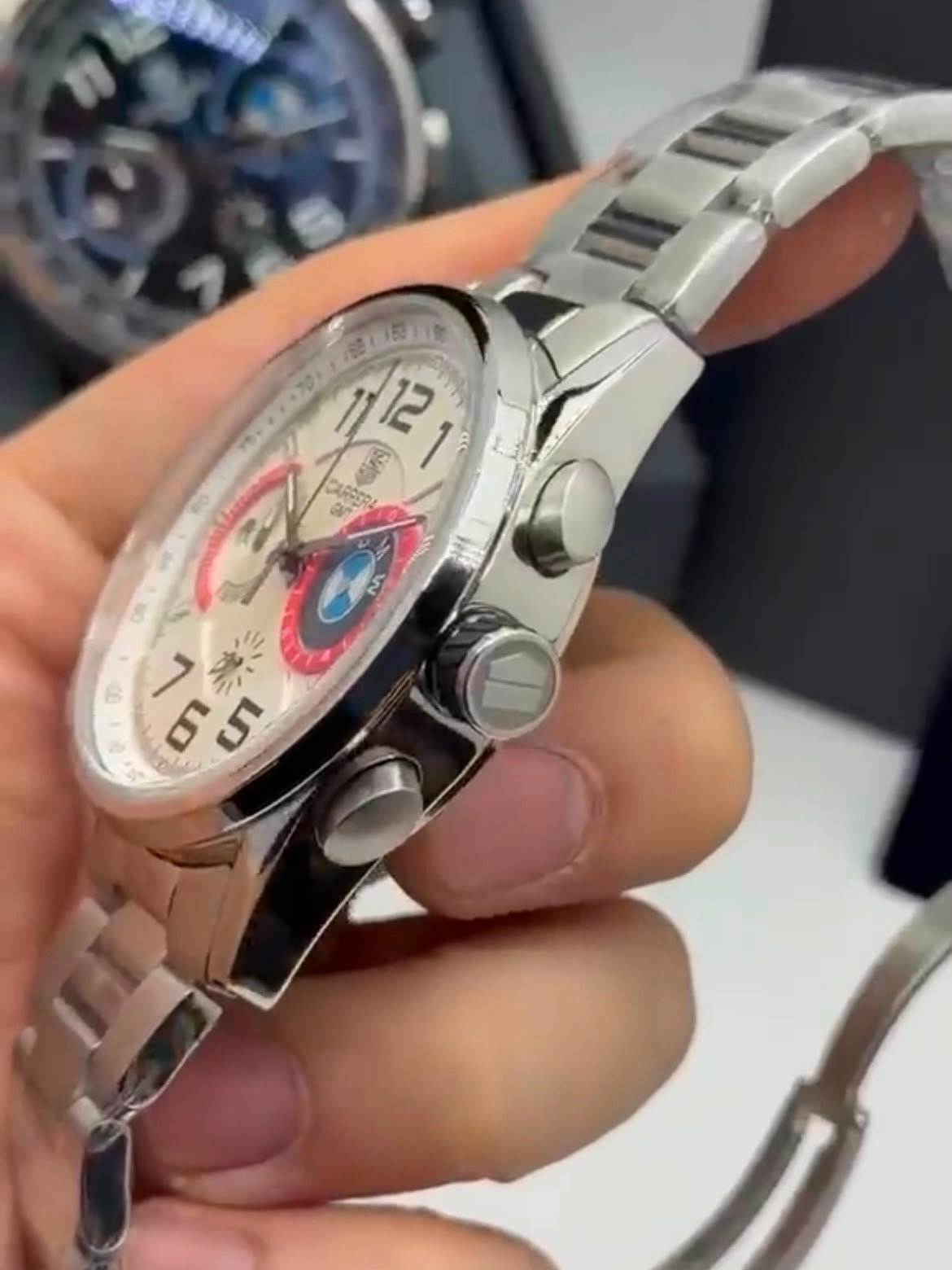 TAG Heuer Carrera BMW 42mm - AÇO MOSTRADOR BRANCO - Imagem 3