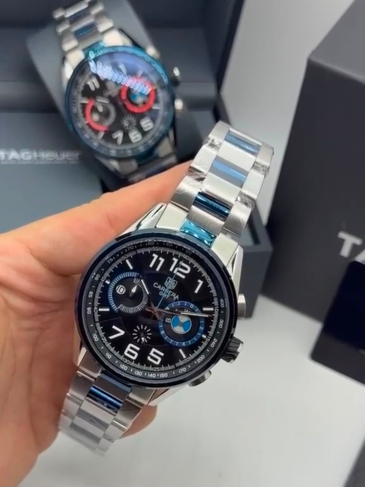 TAG Heuer Carrera BMW 42mm - AÇO MOSTRADOR PRETO