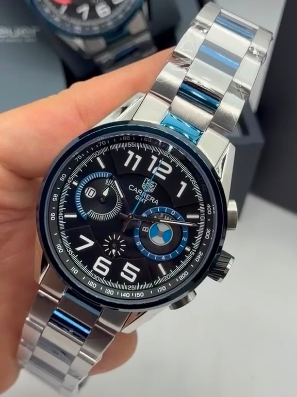 TAG Heuer Carrera BMW 42mm - AÇO MOSTRADOR PRETO - Imagem 5