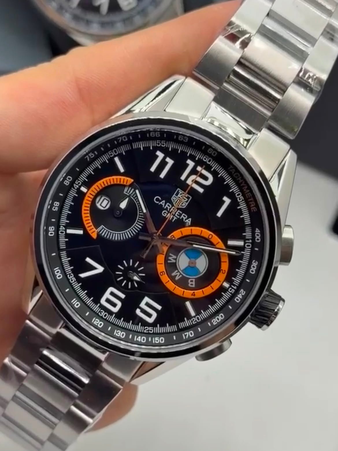 TAG Heuer Carrera BMW 42mm - AÇO MOSTRADOR PRETO - Imagem 2
