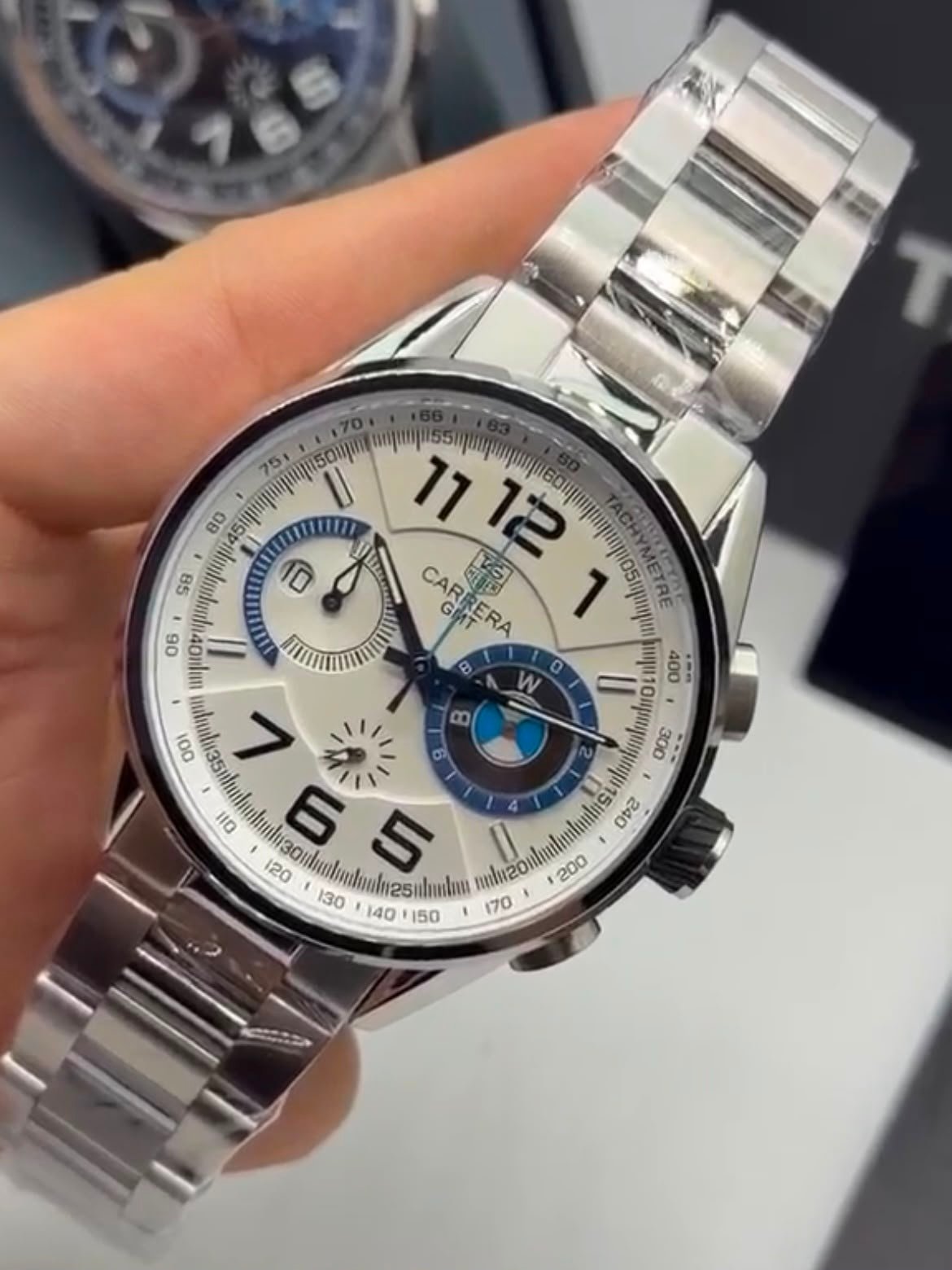 TAG Heuer Carrera BMW 42mm - AÇO MOSTRADOR BRANCO - Imagem 2