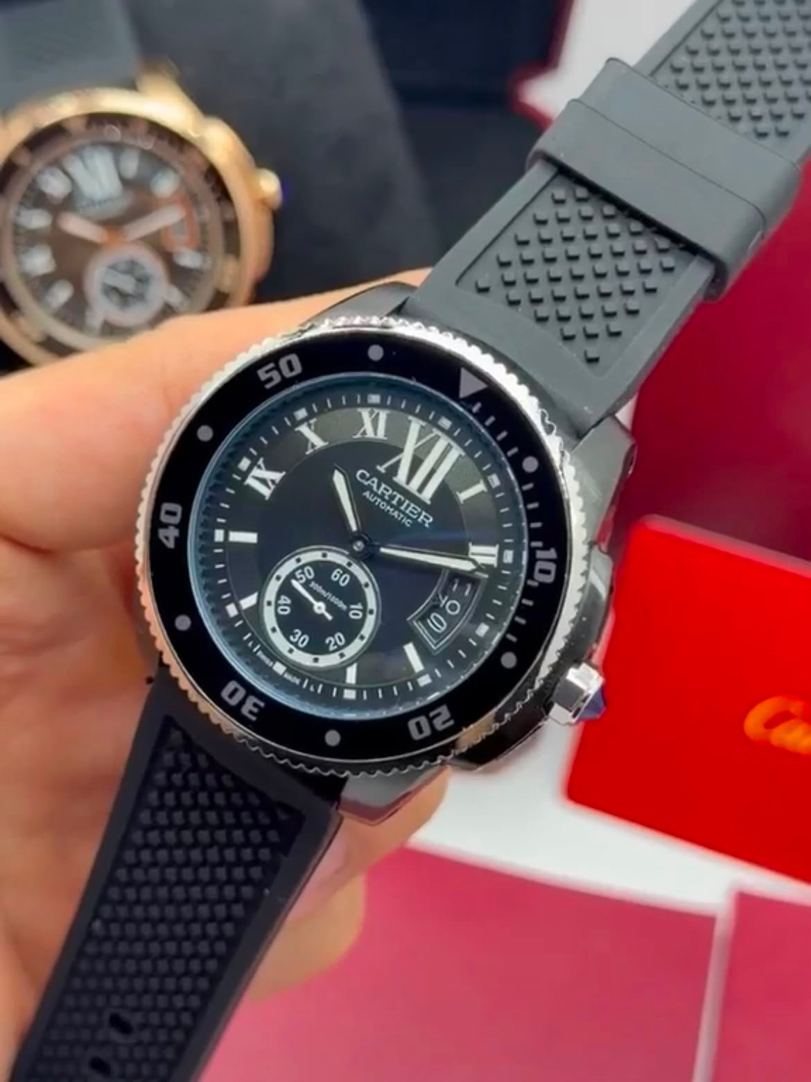 Cartier Calibre de Diver 42mm - AÇO MOSTRADOR PRETO - SILICONE - Imagem 2