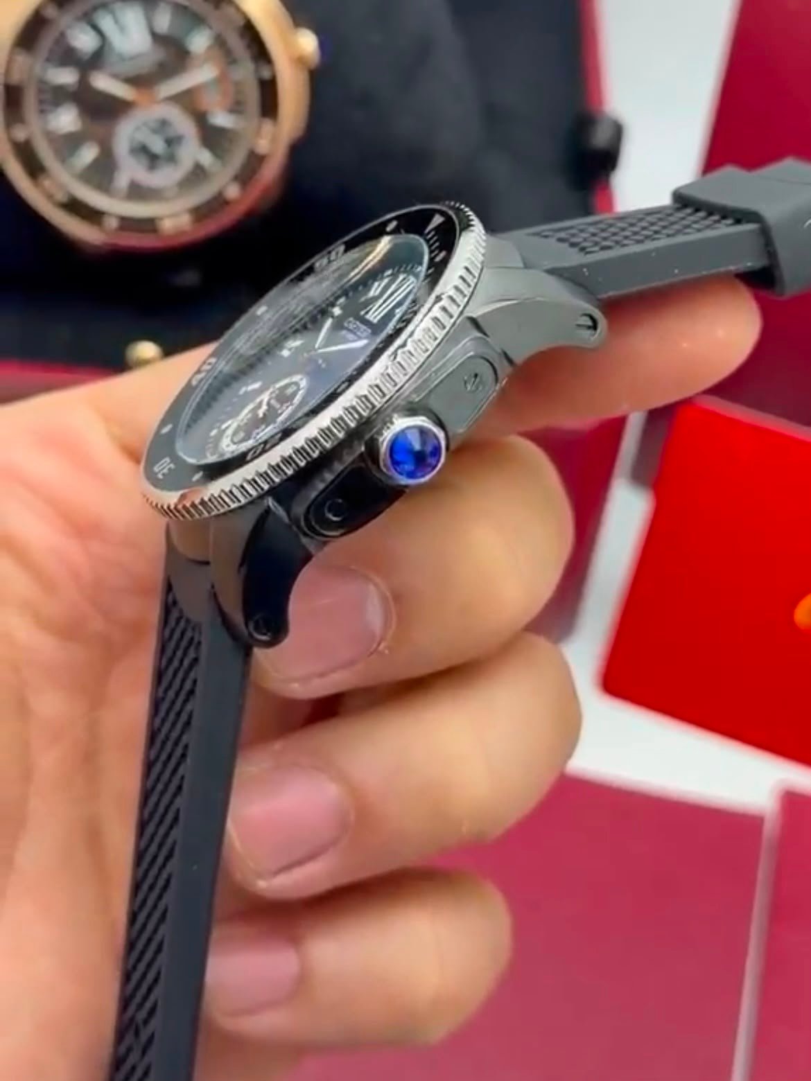 Cartier Calibre de Diver 42mm - AÇO MOSTRADOR PRETO - SILICONE - Imagem 5