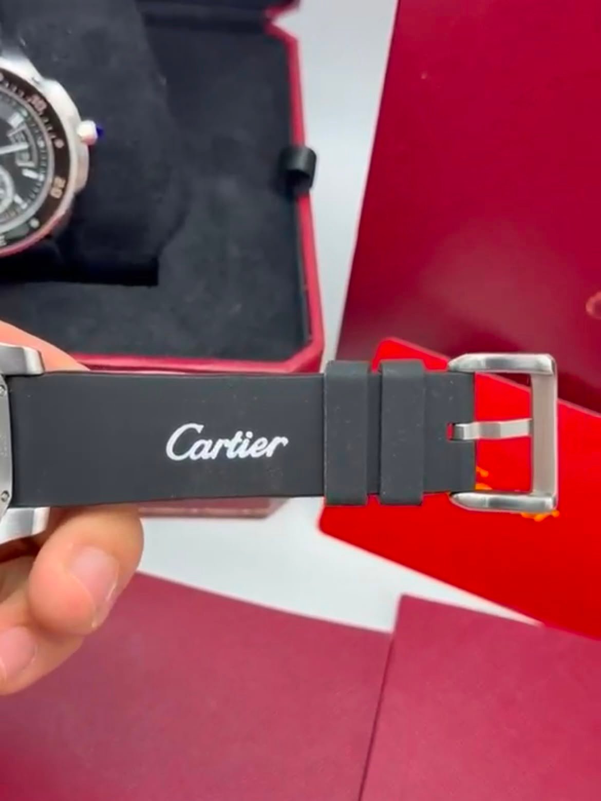 Cartier Calibre de Diver 42mm - AÇO MOSTRADOR BRANCO - SILICONE - Imagem 4