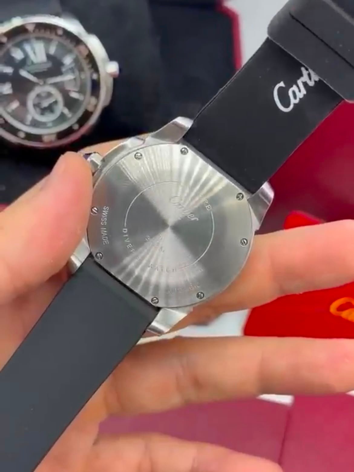 Cartier Calibre de Diver 42mm - AÇO MOSTRADOR BRANCO - SILICONE - Imagem 5