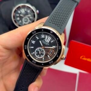 Cartier Calibre de Diver 42mm - AÇO ROSE MOSTRADOR PRETO - SILICONE