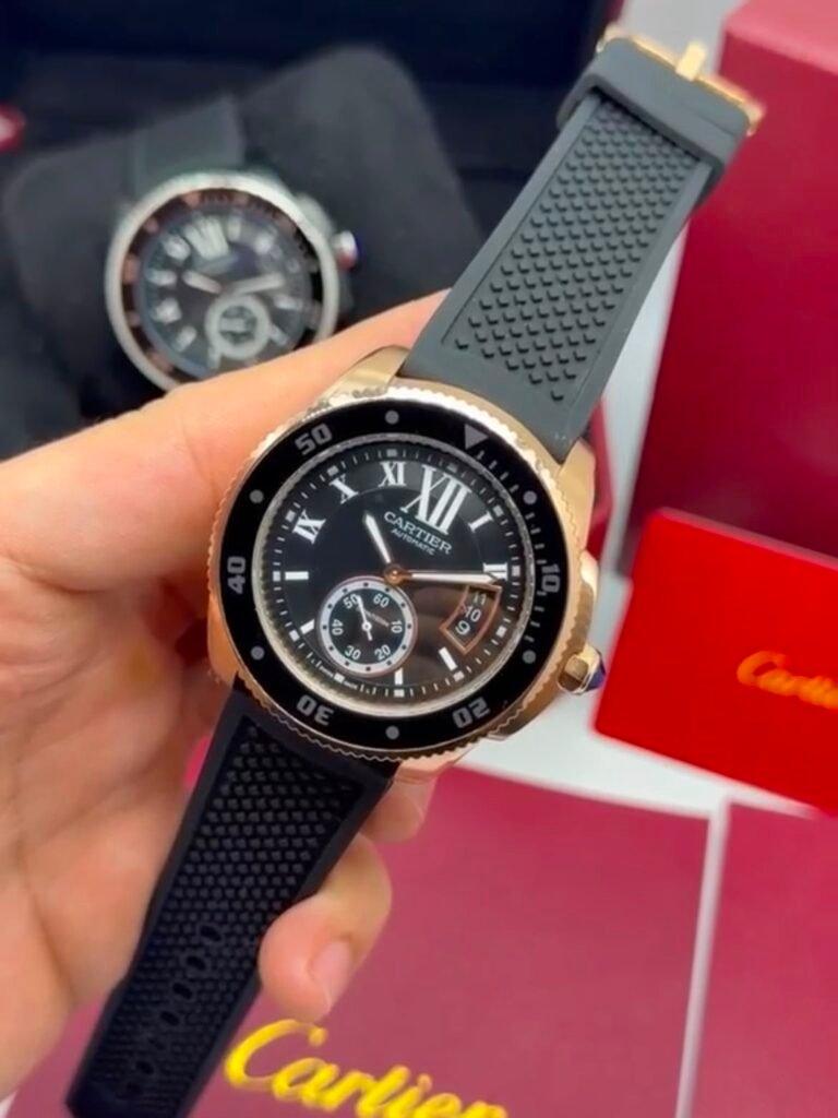 Cartier Calibre de Diver 42mm - AÇO ROSE MOSTRADOR PRETO - SILICONE