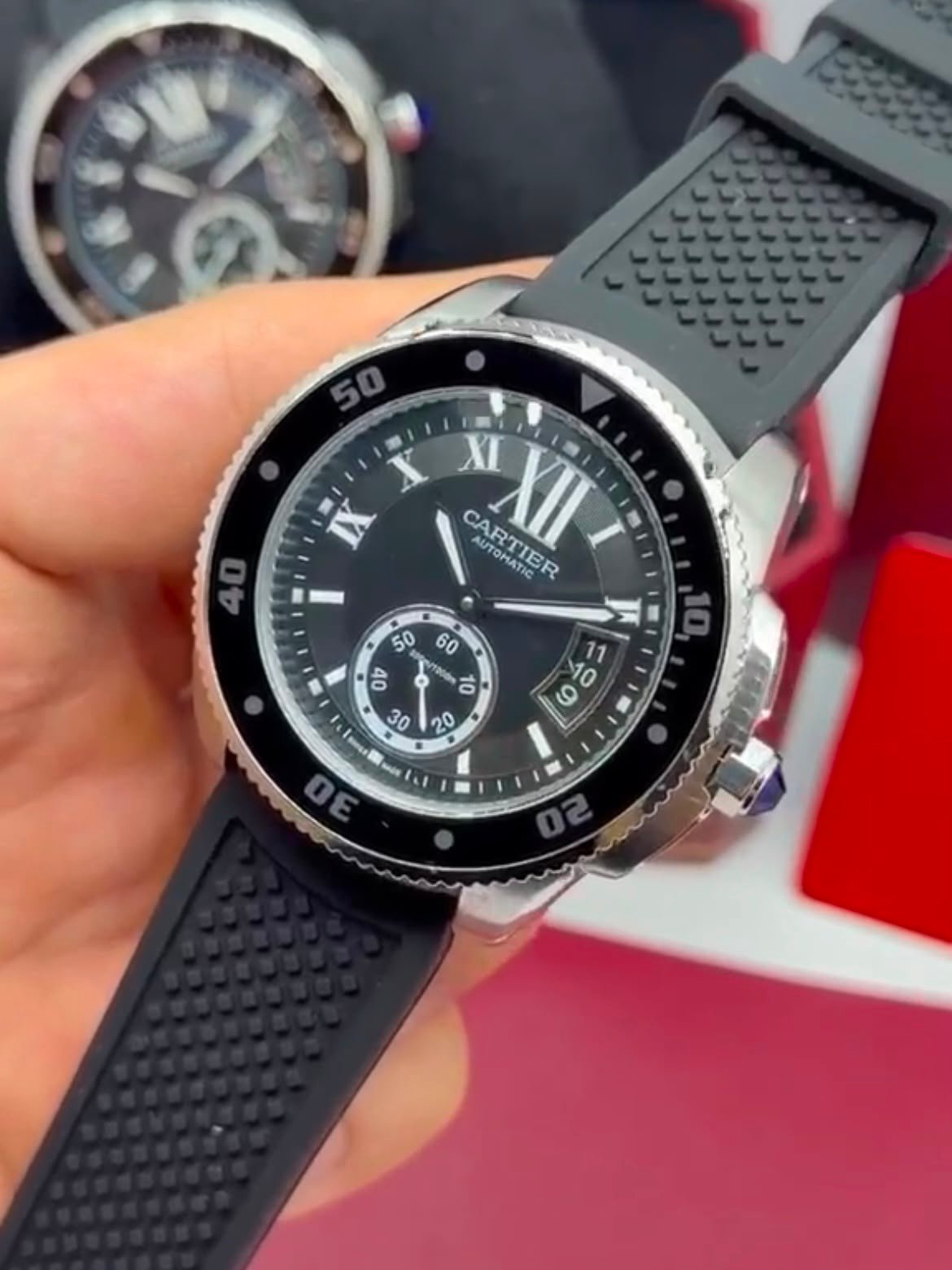 Cartier Calibre de Diver 42mm - AÇO MOSTRADOR PRETO - SILICONE - Imagem 2