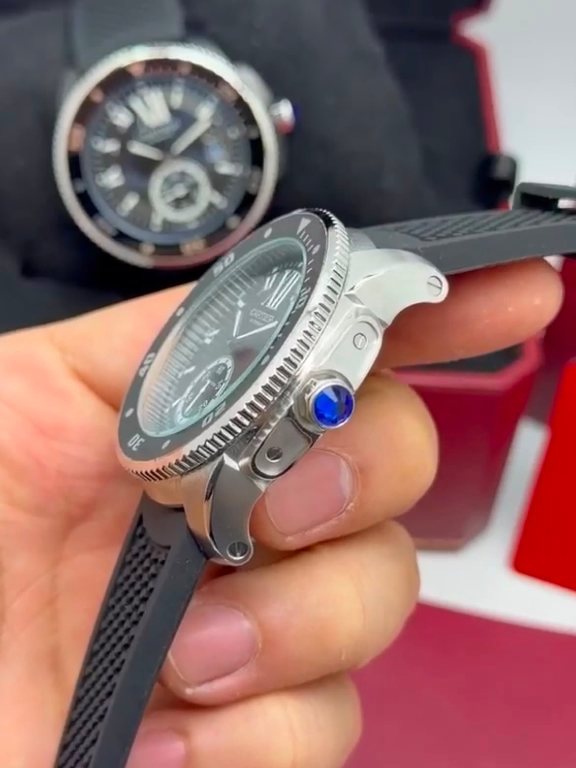 Cartier Calibre de Diver 42mm - AÇO MOSTRADOR PRETO - SILICONE - Imagem 3