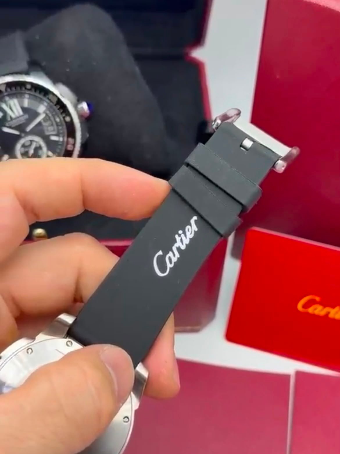 Cartier Calibre de Diver 42mm - AÇO MOSTRADOR PRETO - SILICONE - Imagem 5