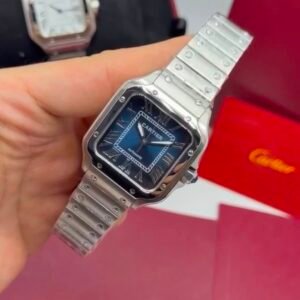 Cartier Santos Dumont 40mm - AÇO MOSTRADOR AZUL