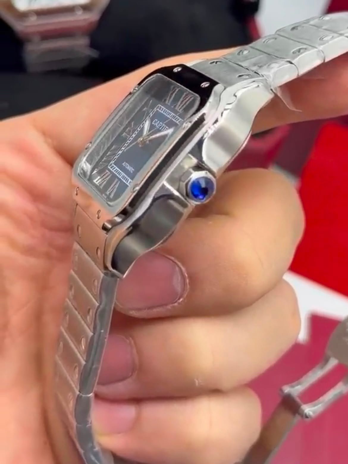 Cartier Santos Dumont 40mm - AÇO MOSTRADOR AZUL - Imagem 4