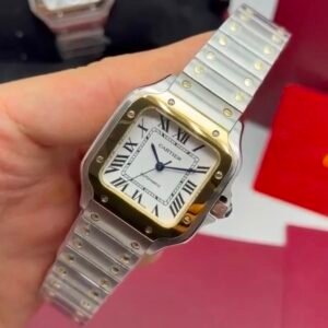 Cartier Santos Dumont 40mm - AÇO COM DOURADO MOSTRADOR BRANCO