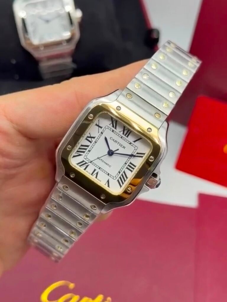 Cartier Santos Dumont 40mm - AÇO COM DOURADO MOSTRADOR BRANCO