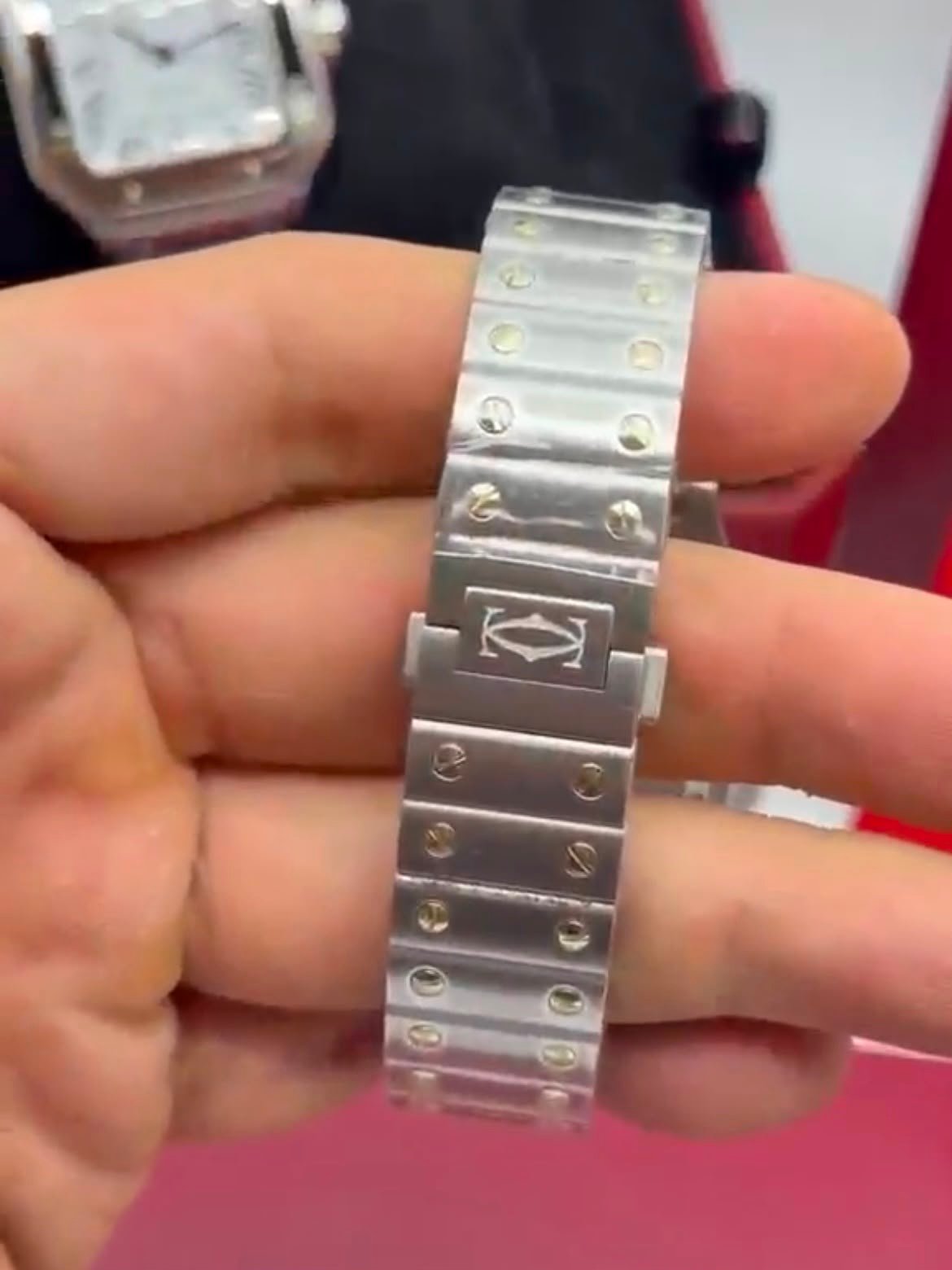 Cartier Santos Dumont 40mm - AÇO COM DOURADO MOSTRADOR BRANCO - Imagem 4