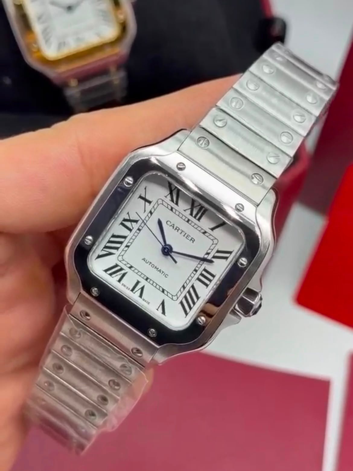 Cartier Santos Dumont 40mm - AÇO MOSTRADOR BRANCO - Imagem 2