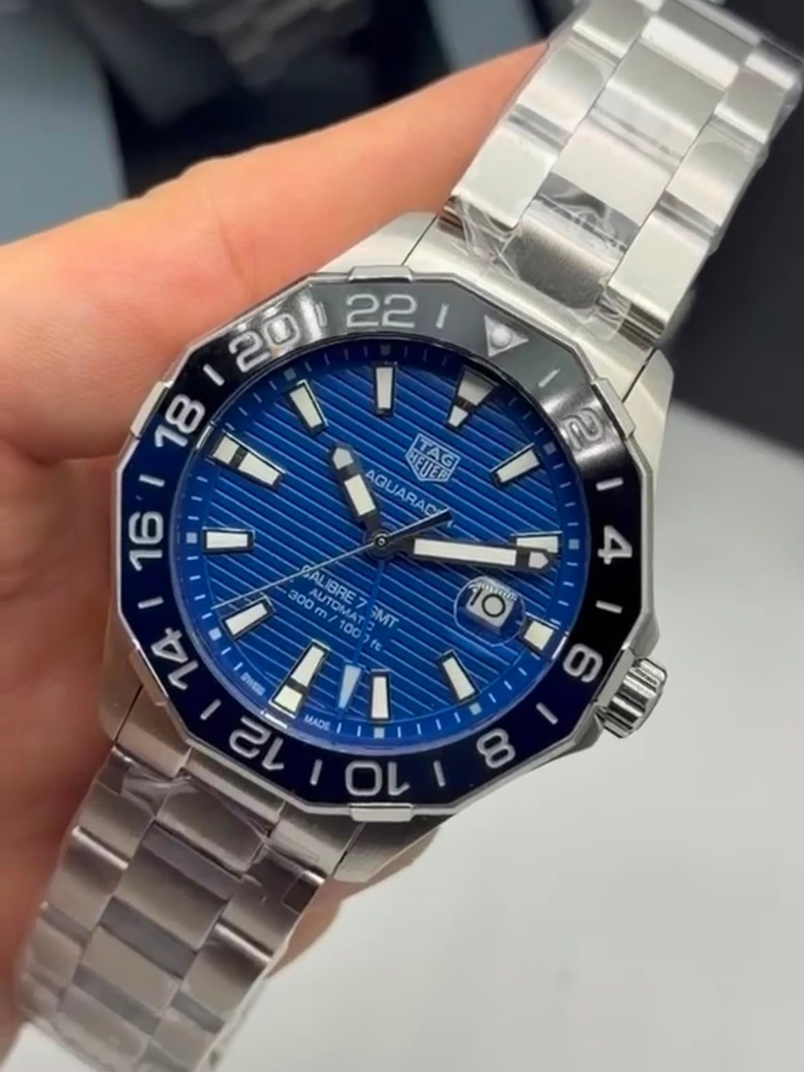 TAG Heuer Aquaracer 43mm - AÇO MOSTRADOR AZUL - Imagem 4