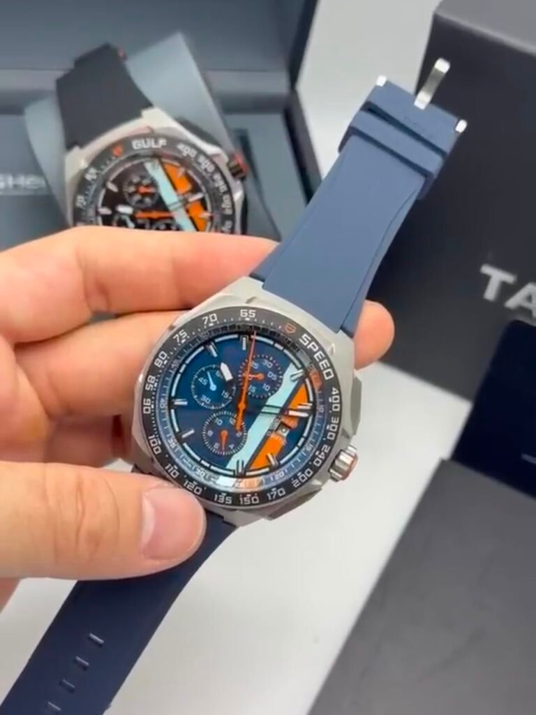 TAG Heuer GULF 42mm - AÇO MOSTRADOR AZUL - SILICONE
