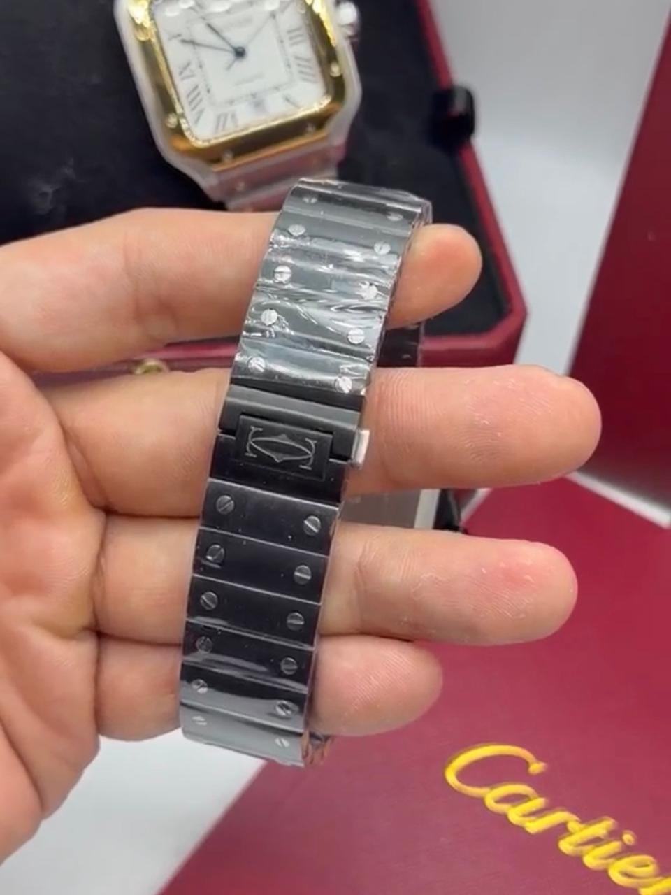 Cartier Santos 40mm - Aço black Mostrador Preto - Imagem 4