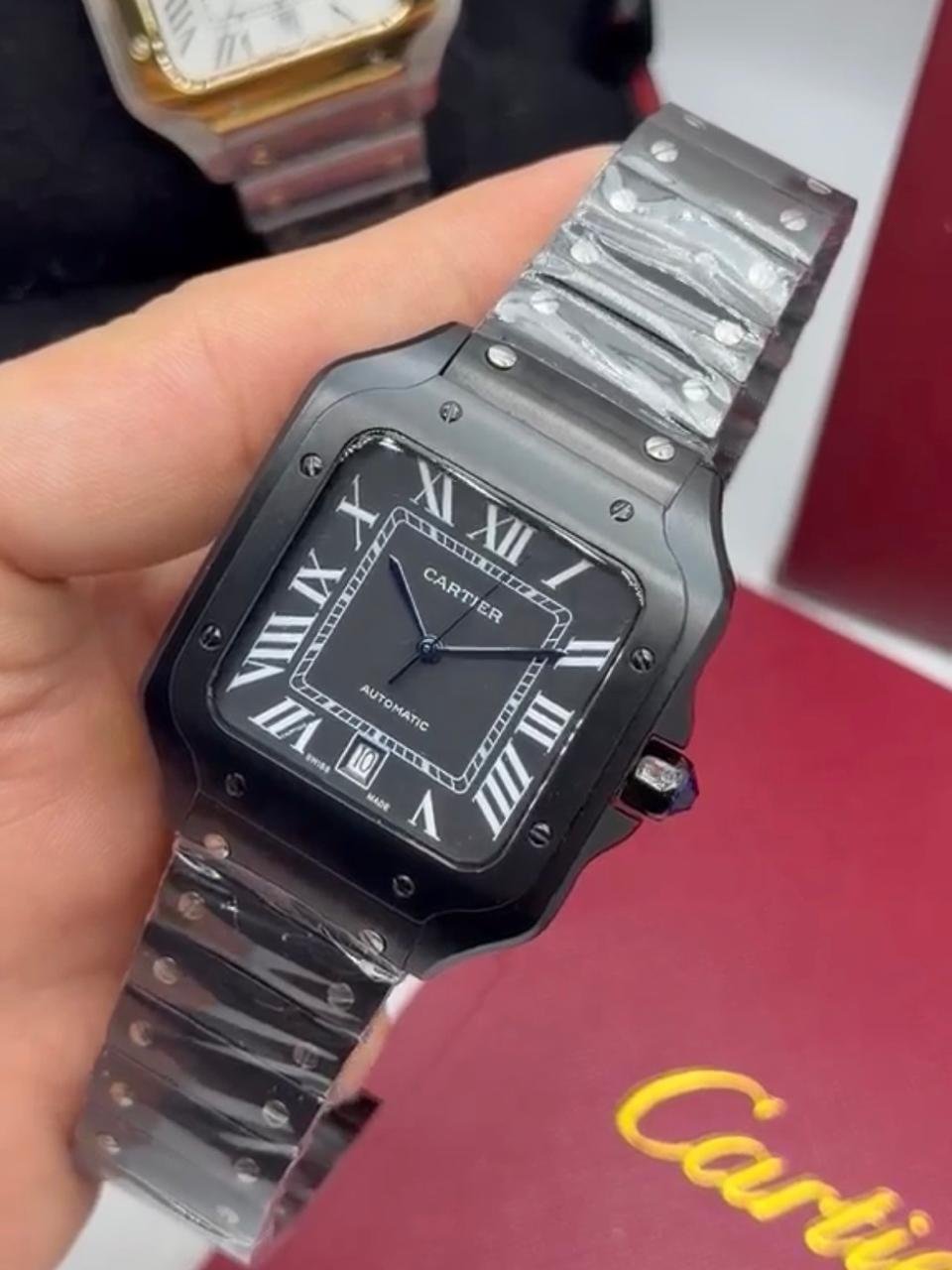 Cartier Santos 40mm - Aço black Mostrador Preto - Imagem 5