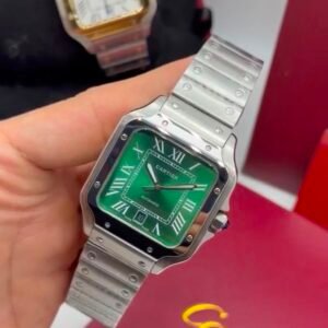 Cartier Santos Dumont 40mm - AÇO MOSTRADOR VERDE